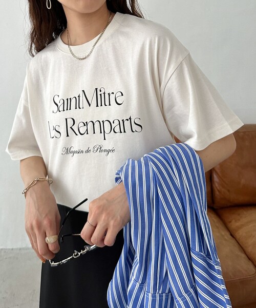 DISCOAT（ディスコート）の「スキューバーショップTシャツ（Tシャツ/カットソー・レディース・ホワイト/ブルー/サックスブルー/ピンク・F）」の3枚目の写真