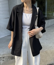 CAPRICIEUX LE'MAGE | 半袖シアーシャツジャケット(ジャケット/アウター)