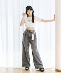 OLIVE des OLIVE | 【S/Mサイズ展開】ゆる盛れハイウエストデニムパンツ(デニムパンツ)