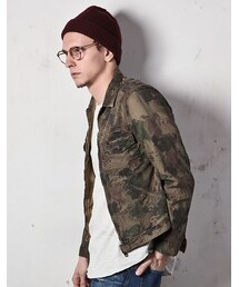 MR.OLIVE | MR.OLIVE HAND CAMO HI STRETCH TWILL / ZIP UP G-JACKET(ジャケット/アウター)
