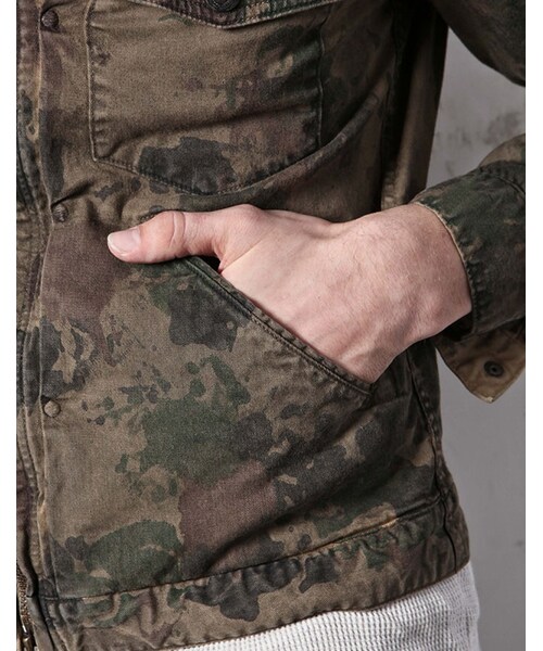 MR.OLIVE（ミスターオリーブ）の「MR.OLIVE HAND CAMO HI STRETCH TWILL / ZIP UP G-JACKET（ジャケット/アウター・メンズ・カモ柄・S/M/L）」の8枚目の写真
