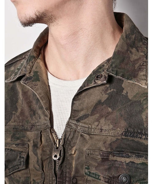 MR.OLIVE（ミスターオリーブ）の「MR.OLIVE HAND CAMO HI STRETCH TWILL / ZIP UP G-JACKET（ジャケット/アウター・メンズ・カモ柄・S/M/L）」の6枚目の写真