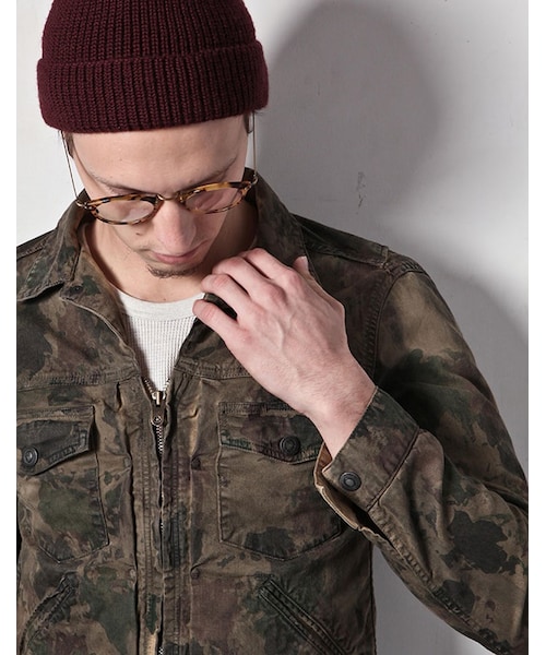 MR.OLIVE（ミスターオリーブ）の「MR.OLIVE HAND CAMO HI STRETCH TWILL / ZIP UP G-JACKET（ジャケット/アウター・メンズ・カモ柄・S/M/L）」の5枚目の写真