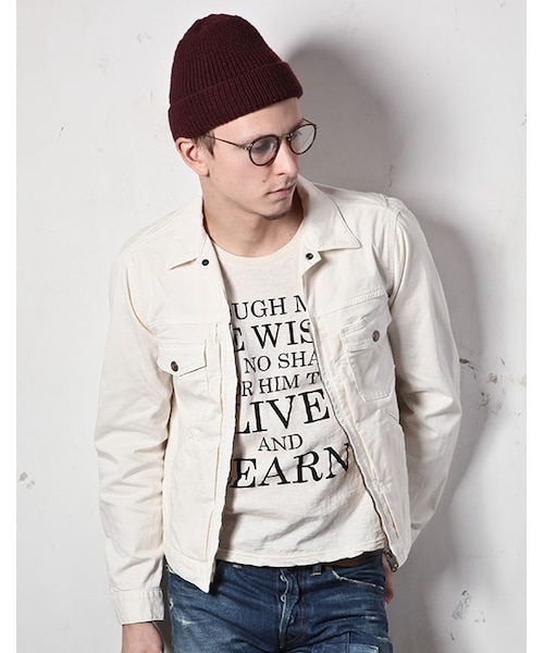 MR.OLIVE(ミスターオリーブ)の「MR.OLIVE HI STRETCH OVERDYED TWILL / ZIP UP G-JACKET(ジャケット/アウター・メンズ・ホワイト/ターコイズ/ベージュ・S/M/L)」の1枚目の写真