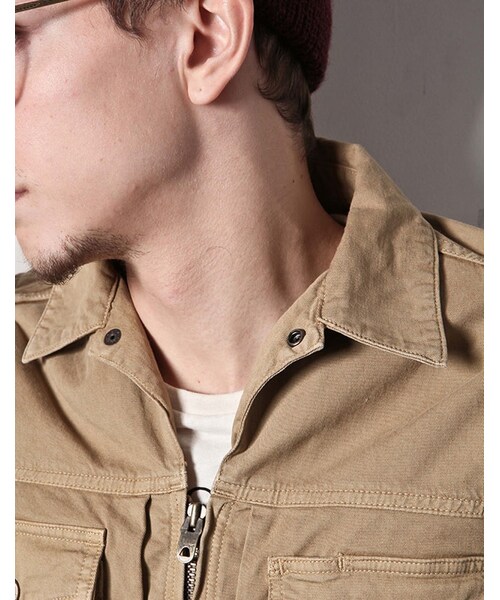 MR.OLIVE(ミスターオリーブ)の「MR.OLIVE HI STRETCH OVERDYED TWILL / ZIP UP G-JACKET(ジャケット/アウター・メンズ・ホワイト/ターコイズ/ベージュ・S/M/L)」の9枚目の写真