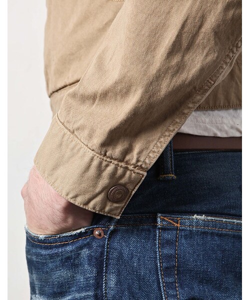 MR.OLIVE(ミスターオリーブ)の「MR.OLIVE HI STRETCH OVERDYED TWILL / ZIP UP G-JACKET(ジャケット/アウター・メンズ・ホワイト/ターコイズ/ベージュ・S/M/L)」の12枚目の写真