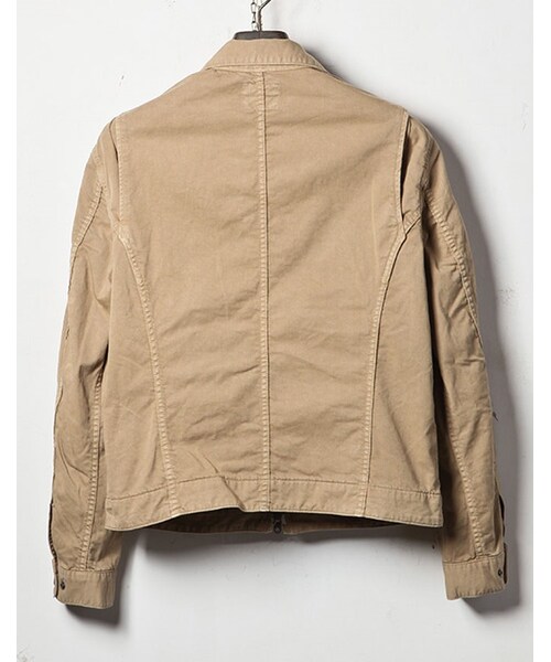 MR.OLIVE(ミスターオリーブ)の「MR.OLIVE HI STRETCH OVERDYED TWILL / ZIP UP G-JACKET(ジャケット/アウター・メンズ・ホワイト/ターコイズ/ベージュ・S/M/L)」の5枚目の写真