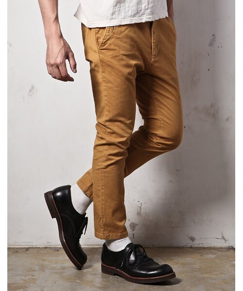 MR.OLIVE(ミスターオリーブ)の「MR.OLIVE HI STRETCH OVERDYED TWILL / ANKLE CUT SLIM PANTS(パンツ・メンズ・ホワイト/ターコイズ/マスタード/レッド・S/M/L)」の3枚目の写真