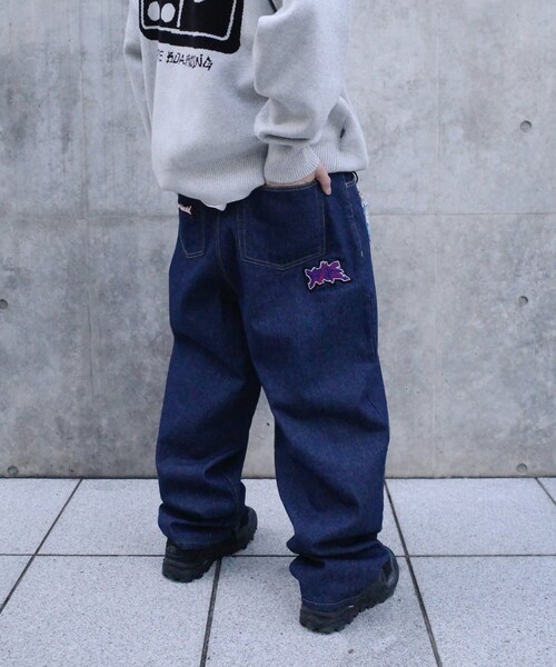 【KOOKY'N/クーキー】BRONXバルーンワッペンワイドデニム WHO'S WHO gallery（フーズフーギャラリー）の「【KOOKY'N