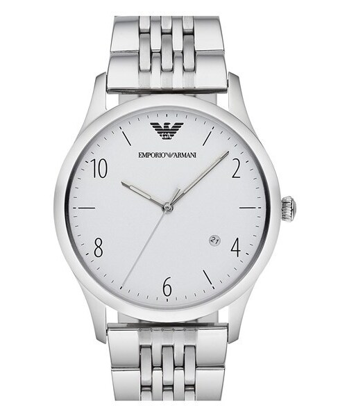 EMPORIO ARMANI（エンポリオアルマーニ）の「Emporio Armani Round Watch, 41mm（アナログ腕時計・メンズ・Silver）」の2枚目の写真