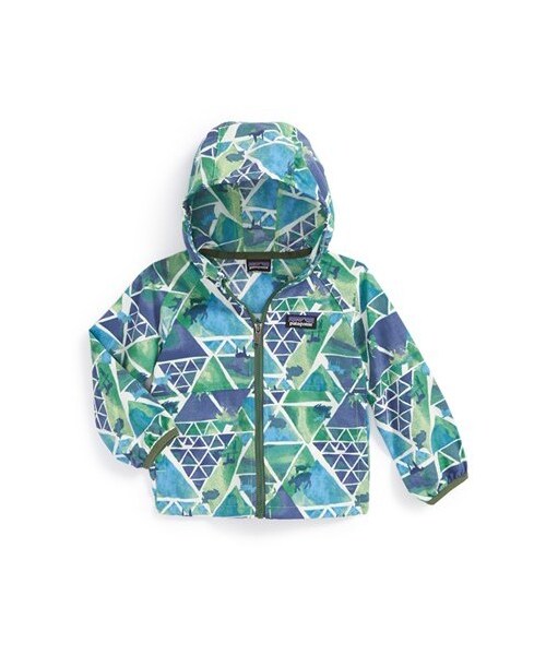 patagonia（パタゴニア）の「Patagonia 'Baggies' Water Repellent Windbreaker Jacket (Baby Boys)（ジャケット/アウター・キッズ・Goat Climber/ Lime Green・Baby 18M/Baby 6M/Baby 12M）」の3枚目の写真