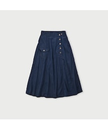 45rpm デニムフレアースカート(ミディ丈) 45R（フォーティファイブアール）の「デニムのフレアスカート