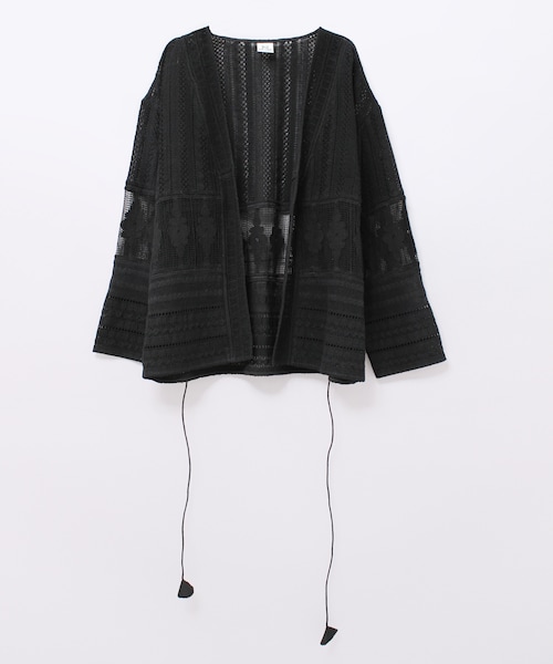 【新品】RNA- N★ B2767 パッチワークメッシュレースジャケット RNA-N（アールエヌエーエヌ）の「早トク10倍【6月下旬納期