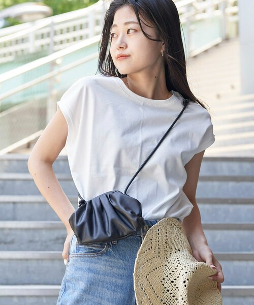 CIAOPANIC TYPY(チャオパニックティピー)の「シルケットスムースベーシックノースリTEE(タンクトップ・レディース・ホワイト/グリーン/ネイビー/ライトグレー/キャメル・ONE)」の1枚目の写真