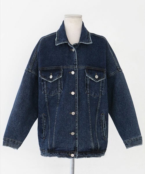 DHOLIC（ディーホリック）の「ウォッシュカラーデニムジャケット（デニムジャケット・レディース・ライトブルーデニム/グレー/ディープブルーデニム・free）」の3枚目の写真