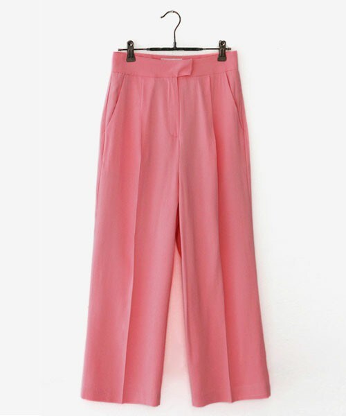 DHOLIC（ディーホリック）の「2ポケットワイドフィットスラックス（スラックス・レディース・ホワイトアイボリー/ピンク/ブラック・S/M）」の3枚目の写真