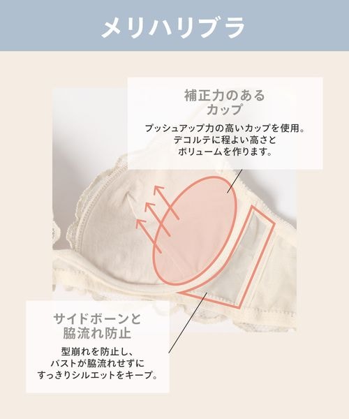 BAYFLOW（ベイフロー）の「八木アリサさんコラボ／メリハリブラ（その他・レディース・クランベリーショコラ50/ピスタチオクリーム55・M(B70/C65/C70/D65/E65)/L(B75/C75/D70/D75/E70)）」の17枚目の写真