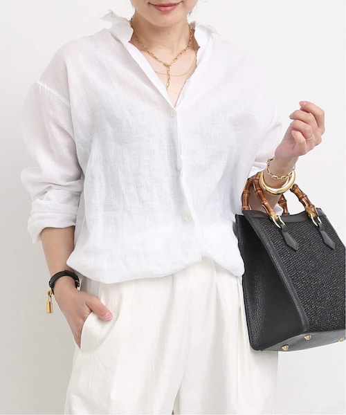 Deuxieme Classe（ドゥーズィエムクラス）の「*リネン ウォッシュシャツ（その他・ホワイト/フリー）」の3枚目の写真