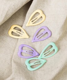 3coins | 【KIDS】ハートパッチンピン6個セット(ヘアアクセサリー)