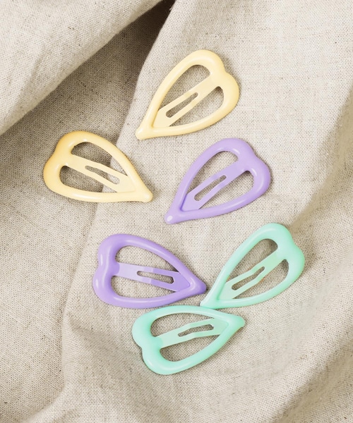 3coins(3coins)の「【KIDS】ハートパッチンピン6個セット(ヘアアクセサリー・キッズ・ピンク/その他・0)」の2枚目の写真