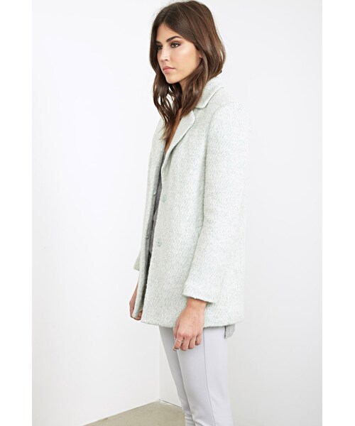 FOREVER 21（フォーエバー トゥエンティーワン）の「リュックスブークレーオーバーコート（ジャケット/アウター・レディース・MINT/CREAM・Small/Medium/Large）」の7枚目の写真