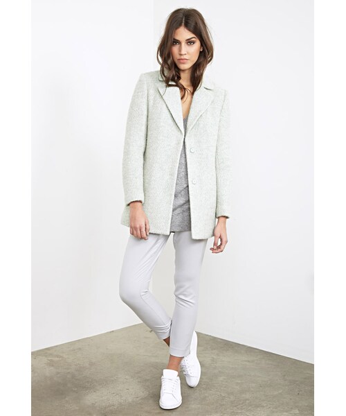 FOREVER 21（フォーエバー トゥエンティーワン）の「リュックスブークレーオーバーコート（ジャケット/アウター・レディース・MINT/CREAM・Small/Medium/Large）」の9枚目の写真