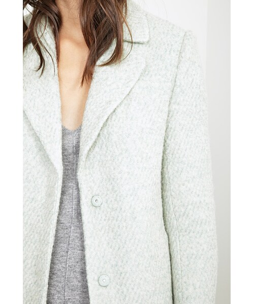 FOREVER 21（フォーエバー トゥエンティーワン）の「リュックスブークレーオーバーコート（ジャケット/アウター・レディース・MINT/CREAM・Small/Medium/Large）」の10枚目の写真