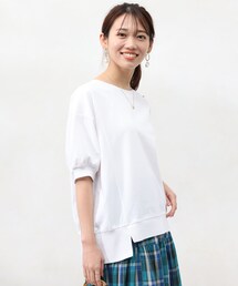 Chez toi | ポンチ×リブ切替プルオーバー(Tシャツ/カットソー)