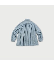 【美品】45rpm　インドカディ秋の実プリントくしゅくしゅブラウス　総柄　長袖 美品】45rpm インドカディ秋の実プリントくしゅくしゅブラウス