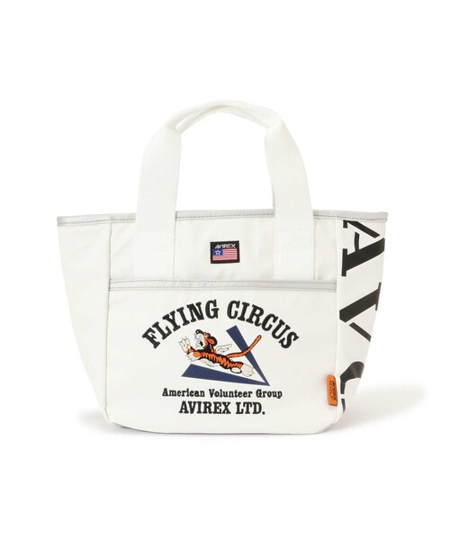 AVIREX（アヴィレックス）の「《GOLF WEAR》フライングタイガー ミニ トートバッグ / FLYINGTIGERS MINI TOTE BAG（その他・ホワイト/ネイビー/シルバー・F）」の4枚目の写真