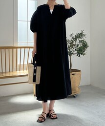 un dix cors | コットン楊柳ギャザーワンピース(ワンピース/ドレス)