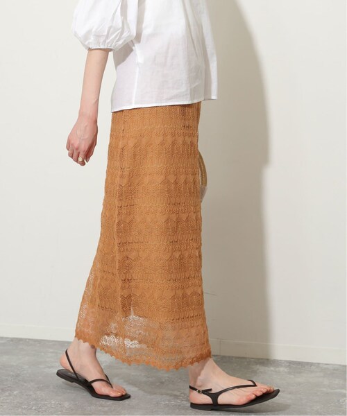 SLOBE IENA（スローブイエナ）の「クロシェレースニットスカート