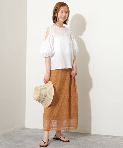 SLOBE IENA（スローブイエナ）の「クロシェレースニットスカート