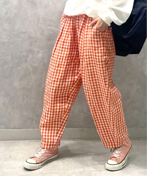 journal standard luxe リネンチェック イージータックパンツ JOURNAL STANDARD LUXE（ジャーナルスタンダード ラックス）の