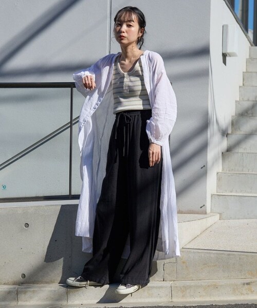 FREAK'S STORE（フリークスストア）の「ワッフルタンクトップ（トップス・レディース・オフホワイト/チャコールグレー/レッド/グリーン/ブルー・FREE）」の11枚目の写真