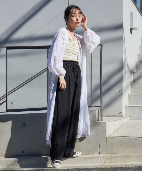 FREAK'S STORE（フリークスストア）の「ワッフルタンクトップ（トップス・レディース・オフホワイト/チャコールグレー/レッド/グリーン/ブルー・FREE）」の9枚目の写真