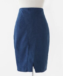 DHOLIC | センタースリットひざ丈デニムスカート(デニムスカート)