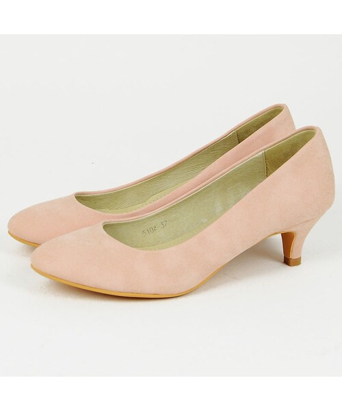 ORiental TRaffic(オリエンタルトラフィック)の「ミドルプレーンパンプス(シューズ・レディース・ベージュ/ブラック/ブルー/ピンク/イエロー・34/35/36/37/38/39/40/41/42)」の1枚目の写真