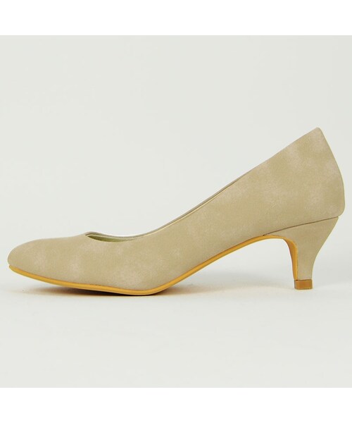 ORiental TRaffic(オリエンタルトラフィック)の「ミドルプレーンパンプス(シューズ・レディース・ベージュ/ブラック/ブルー/ピンク/イエロー・34/35/36/37/38/39/40/41/42)」の6枚目の写真