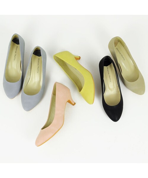 ORiental TRaffic(オリエンタルトラフィック)の「ミドルプレーンパンプス(シューズ・レディース・ベージュ/ブラック/ブルー/ピンク/イエロー・34/35/36/37/38/39/40/41/42)」の12枚目の写真