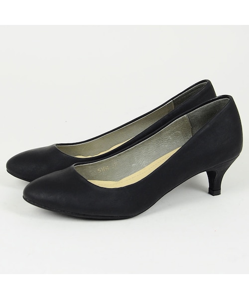 ORiental TRaffic(オリエンタルトラフィック)の「ミドルプレーンパンプス(シューズ・レディース・ベージュ/ブラック/ブルー/ピンク/イエロー・34/35/36/37/38/39/40/41/42)」の4枚目の写真