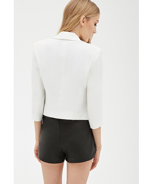 FOREVER 21(フォーエバー トゥエンティーワン)の「アシンメトリカルオープンフロントジャケット(ジャケット/アウター・レディース・CREAM・Small/Medium/Large)」の2枚目の写真