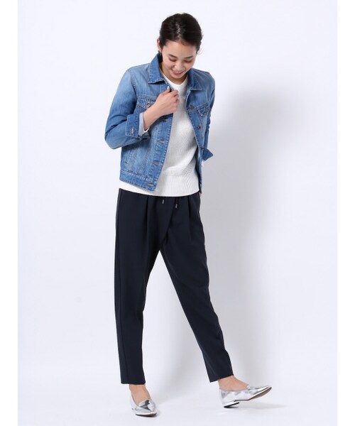 MYSELF ABAHOUSE（マイセルフアバハウス）の「タック編みクループルオーバー【GLOW2015年02月号P.39掲載】（トップス・レディース・オフホワイト/グレー/イエロー/ネイビー・F）」の12枚目の写真