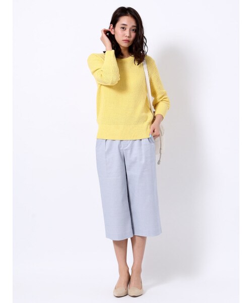 MYSELF ABAHOUSE（マイセルフアバハウス）の「タック編みクループルオーバー【GLOW2015年02月号P.39掲載】（トップス・レディース・オフホワイト/グレー/イエロー/ネイビー・F）」の13枚目の写真