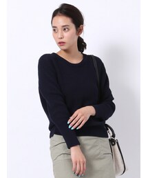 MYSELF ABAHOUSE | タック編みクループルオーバー【GLOW2015年02月号P.39掲載】(トップス)