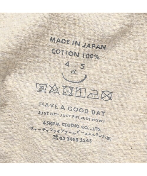 45R 45rpm ピッコロゴプリントの908みゆきTシャツ 45R（フォーティファイブアール）の「ピッコロゴバックプリント