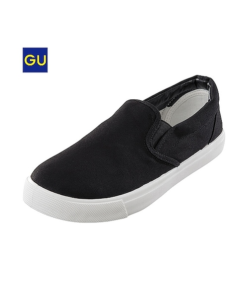 GU（ジーユー）の「（GU）ＷＯＭＥＮスリッポン（WOMEN ⁄ シューズ・レディース・OFF WHITE/BLACK・S/M/L）」の2枚目の写真