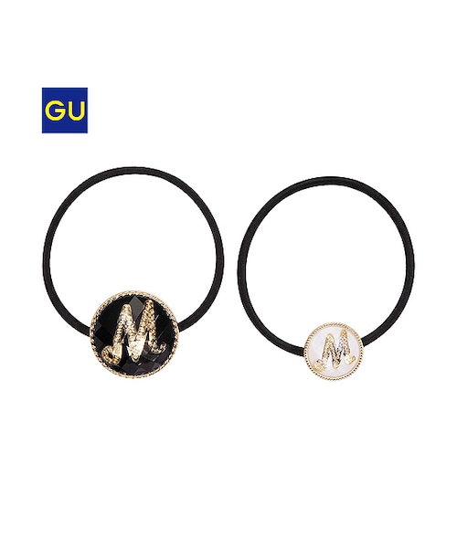 GU（ジーユー）の「（GU）ＷＯＭＥＮイニシャルヘアゴムセットＡ（WOMEN ⁄ アクセサリー・レディース・80/83/84/82/81・-）」の4枚目の写真
