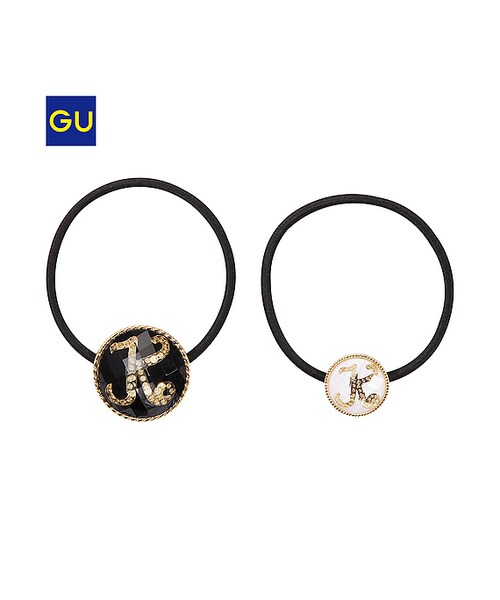 GU（ジーユー）の「（GU）ＷＯＭＥＮイニシャルヘアゴムセットＡ（WOMEN ⁄ アクセサリー・レディース・80/83/84/82/81・-）」の5枚目の写真