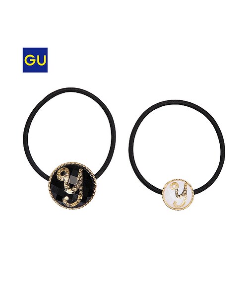 GU（ジーユー）の「（GU）ＷＯＭＥＮイニシャルヘアゴムセットＡ（WOMEN ⁄ アクセサリー・レディース・80/83/84/82/81・-）」の3枚目の写真